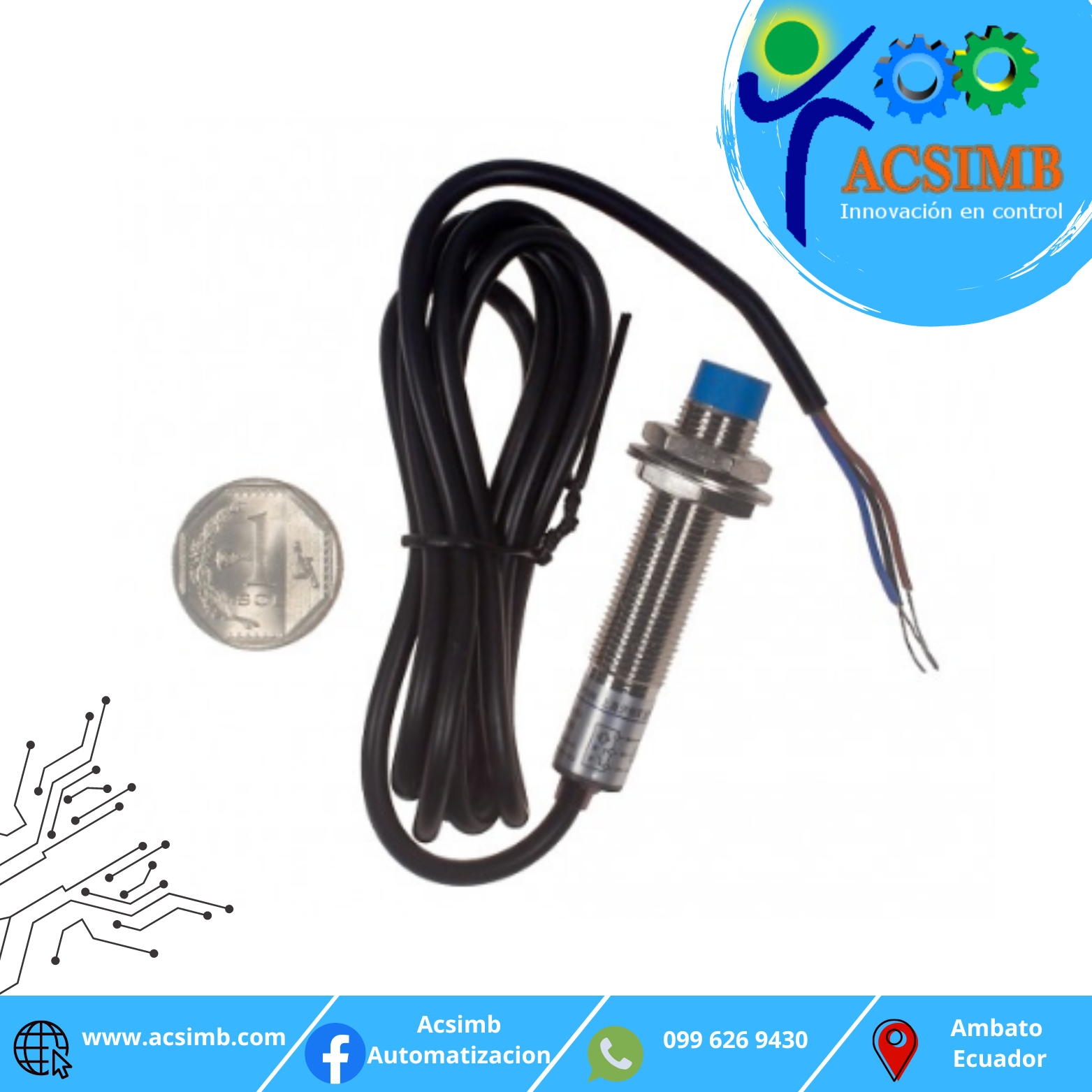 Sensor Inductivo 12mm NO NPN-image