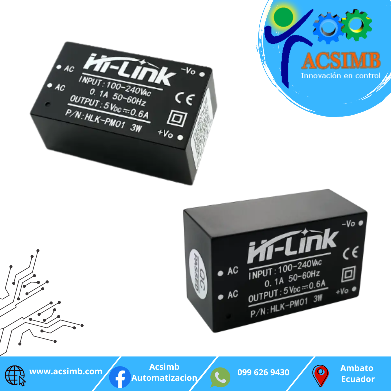 Módulo de fuente de alimentación de 220V a 5V, 3W HLK-PM01-image